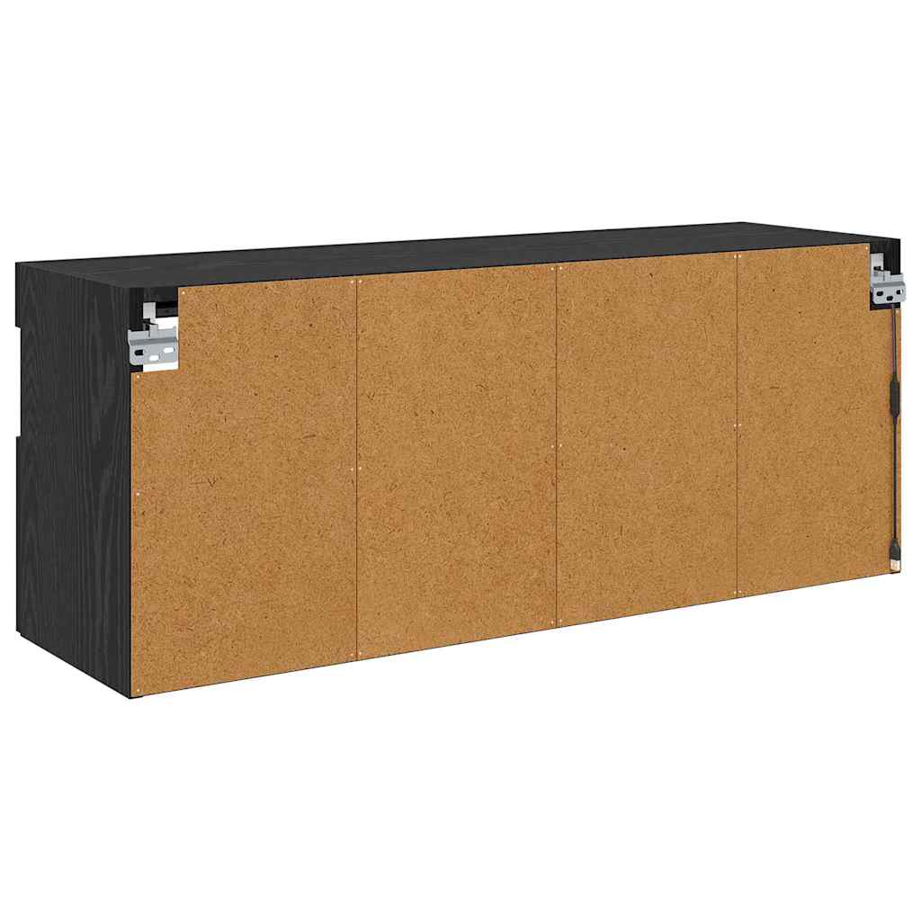 Meuble TV mural 100 x 30 x 40 cm Chêne noir Bois d'ingénierie - XIOS