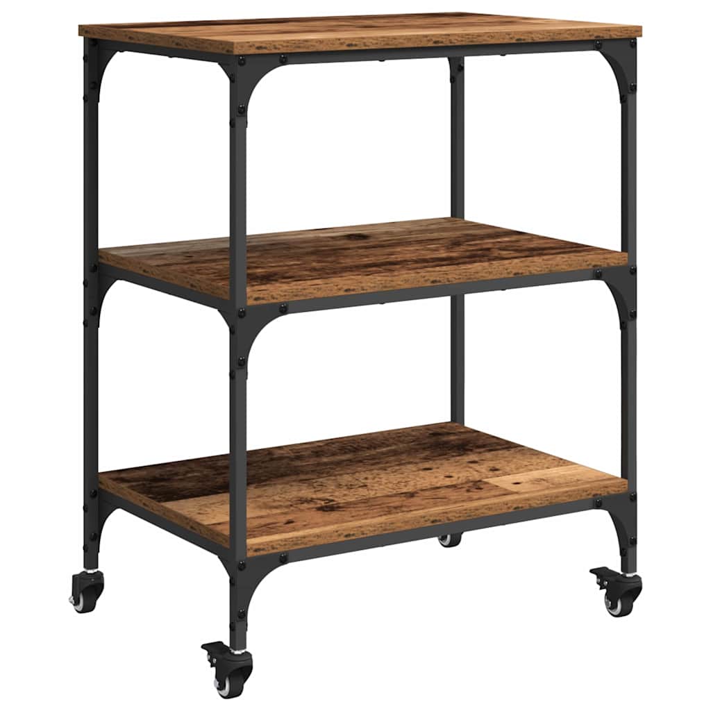 Chariot de cuisine Bois Ancien 60 x 41 x 76 cm - XIOS