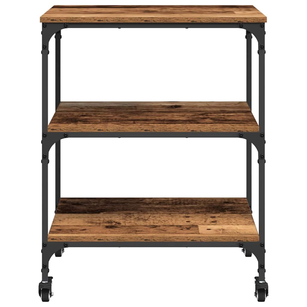 Chariot de cuisine Bois Ancien 60 x 41 x 76 cm - XIOS