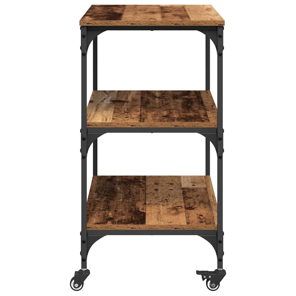 Chariot de cuisine Bois Ancien 60 x 41 x 76 cm - XIOS