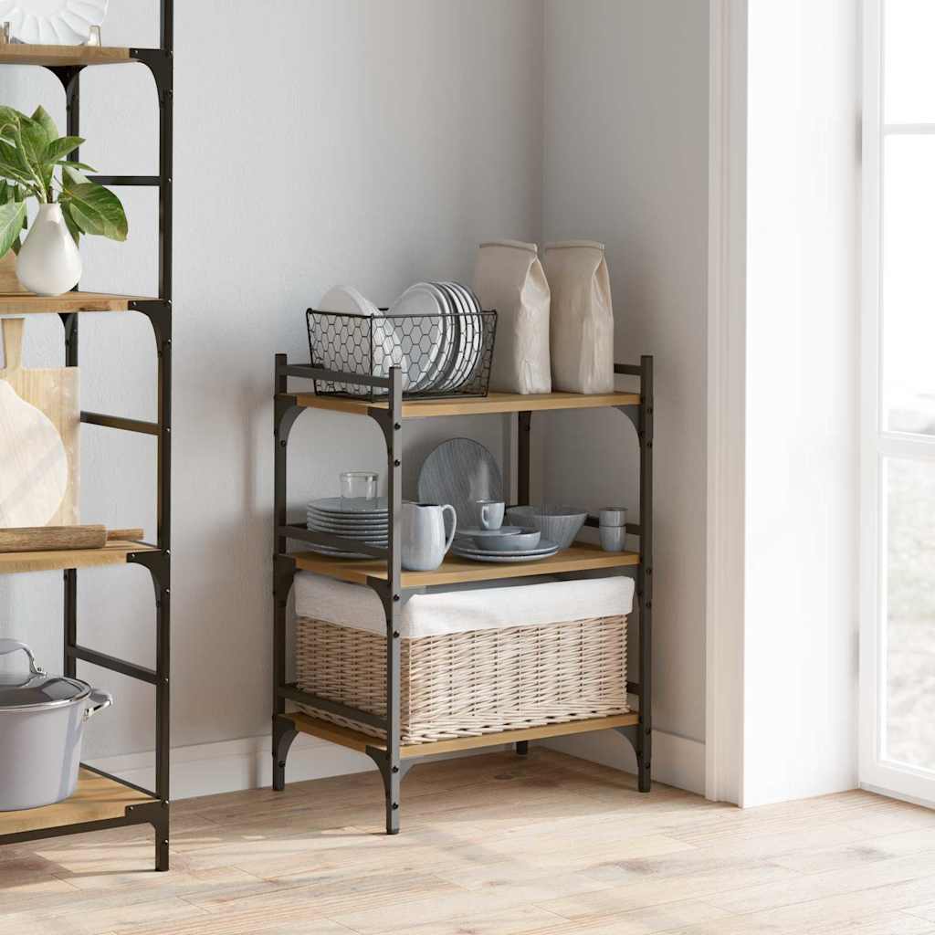 Chariot de cuisine Chêne artisanal 50 x 35 x 75,5 cm - XIOS