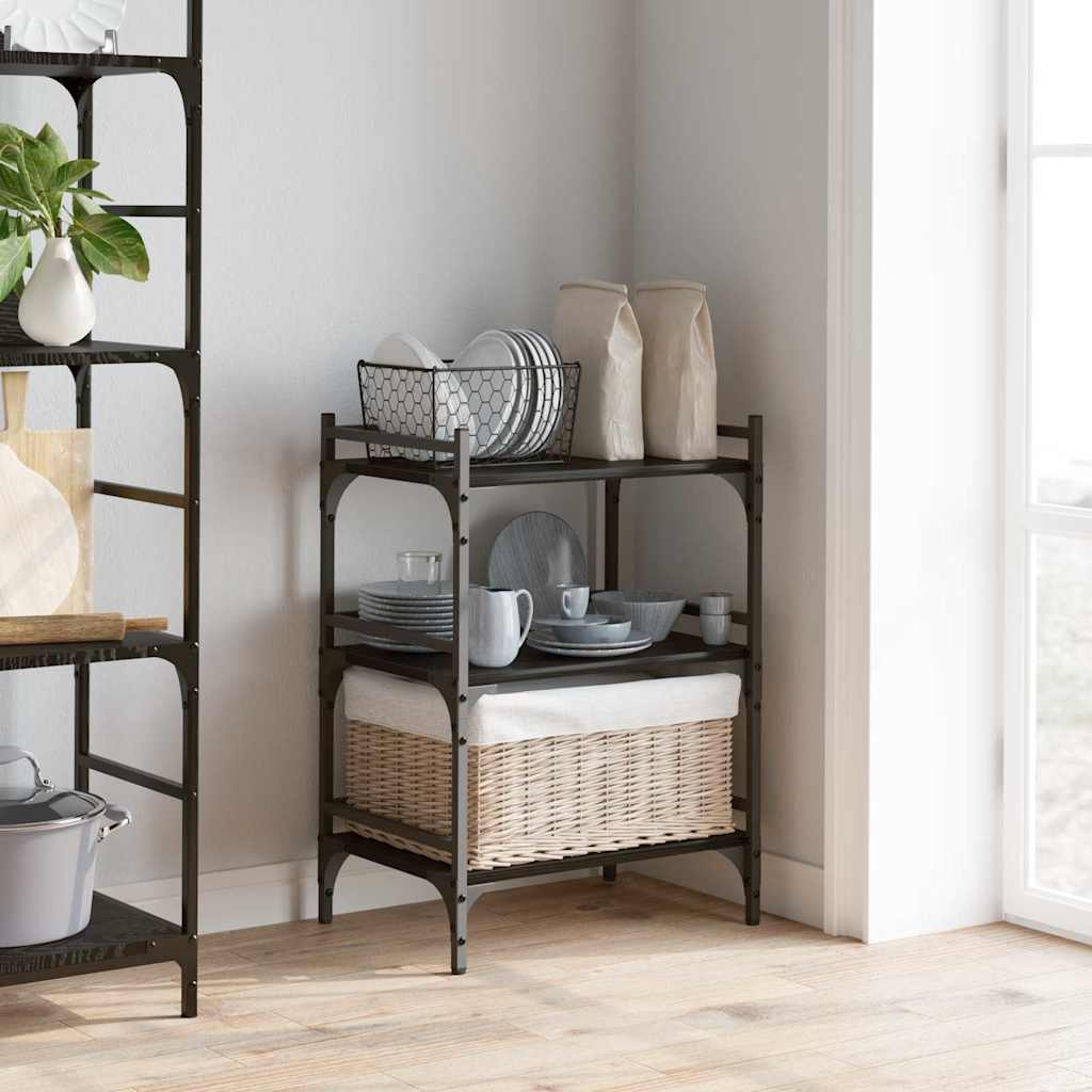 Chariot de cuisine Chêne noir 50 x 35 x 75,5 cm - XIOS