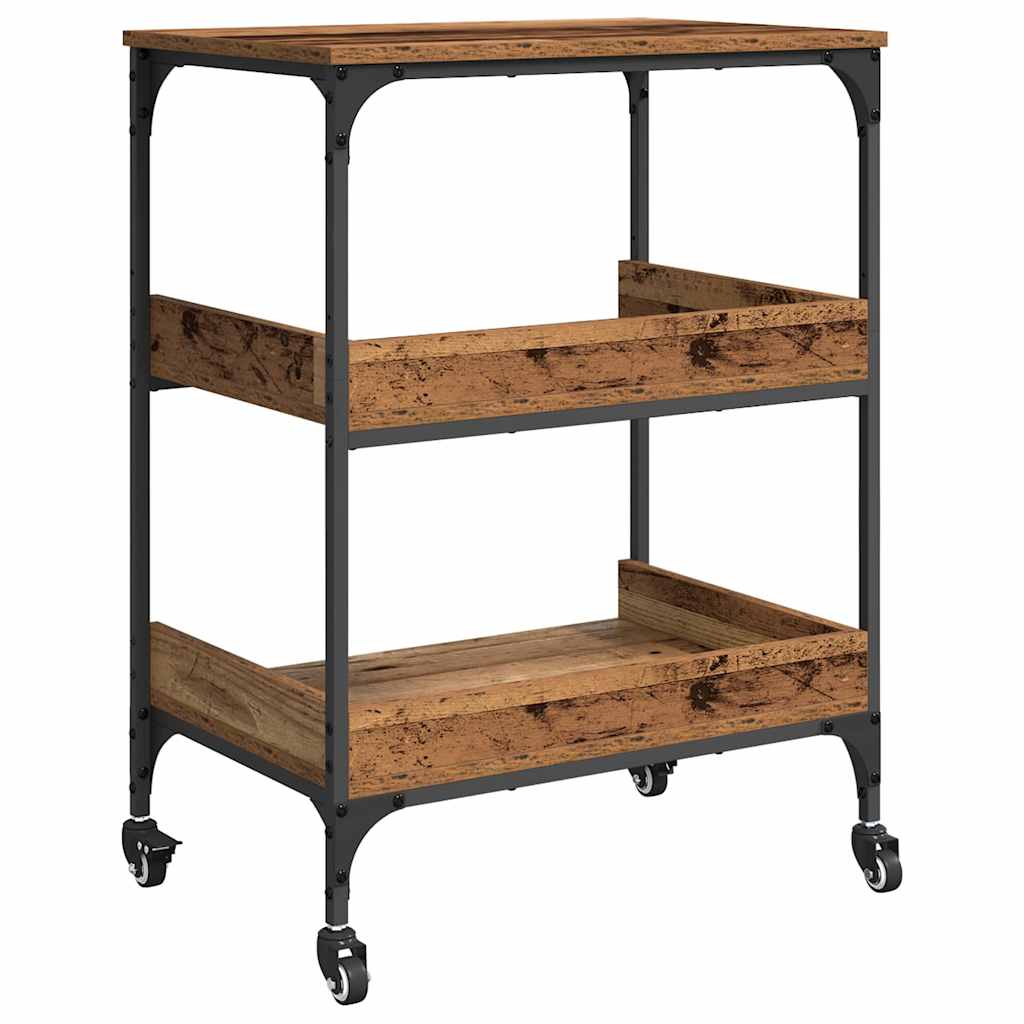 Chariot de cuisine Bois Ancien 60 x 41 x 80,5 cm - XIOS