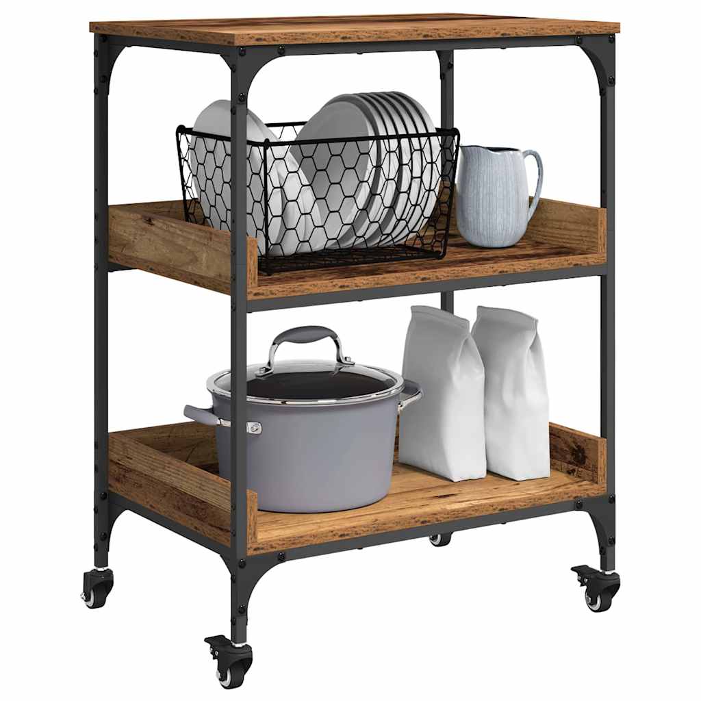 Chariot de cuisine Bois Ancien 60 x 41 x 80,5 cm - XIOS