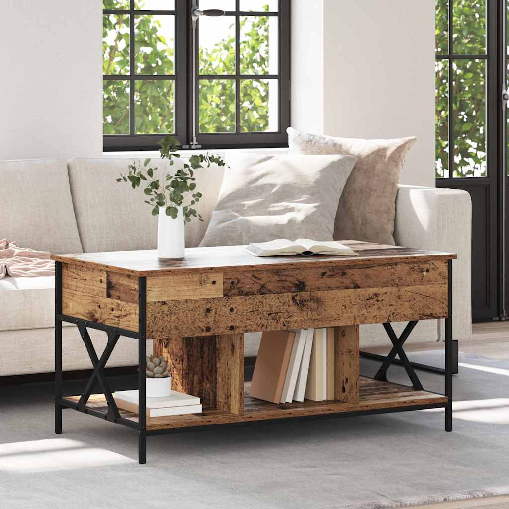 Table basse Bois ancien 100 x 55 x 50 cm Bois d'ingénierie - XIOS
