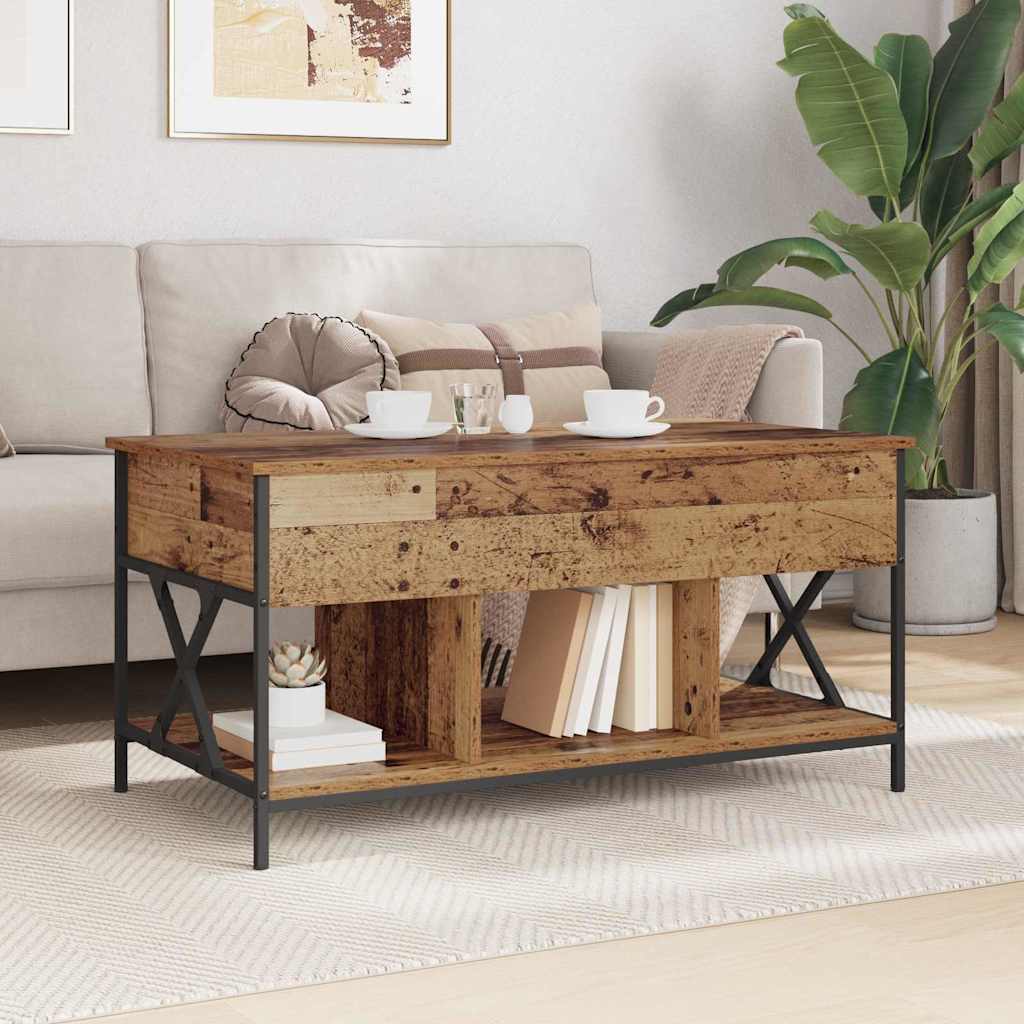 Table basse Bois ancien 100 x 55 x 50 cm Bois d'ingénierie - XIOS