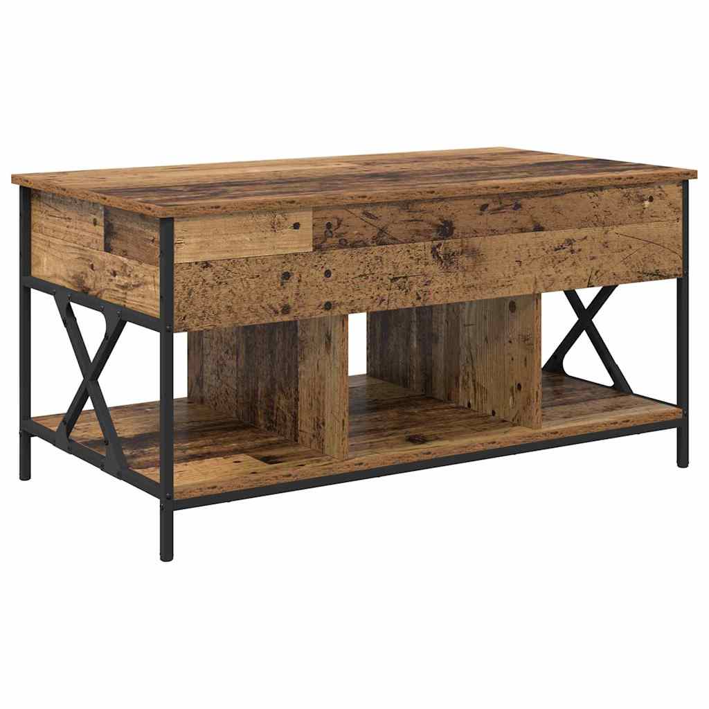 Table basse Bois ancien 100 x 55 x 50 cm Bois d'ingénierie - XIOS