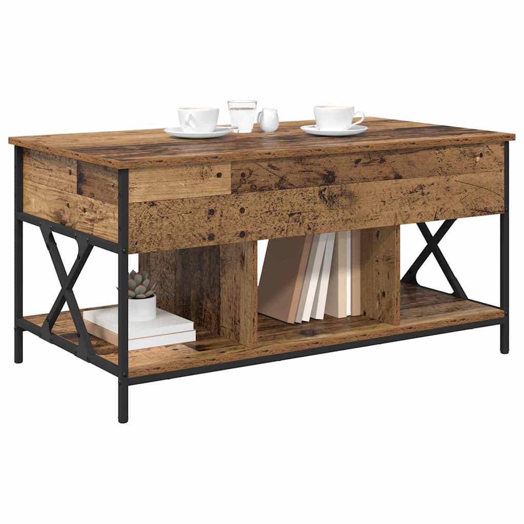 Table basse Bois ancien 100 x 55 x 50 cm Bois d'ingénierie - XIOS