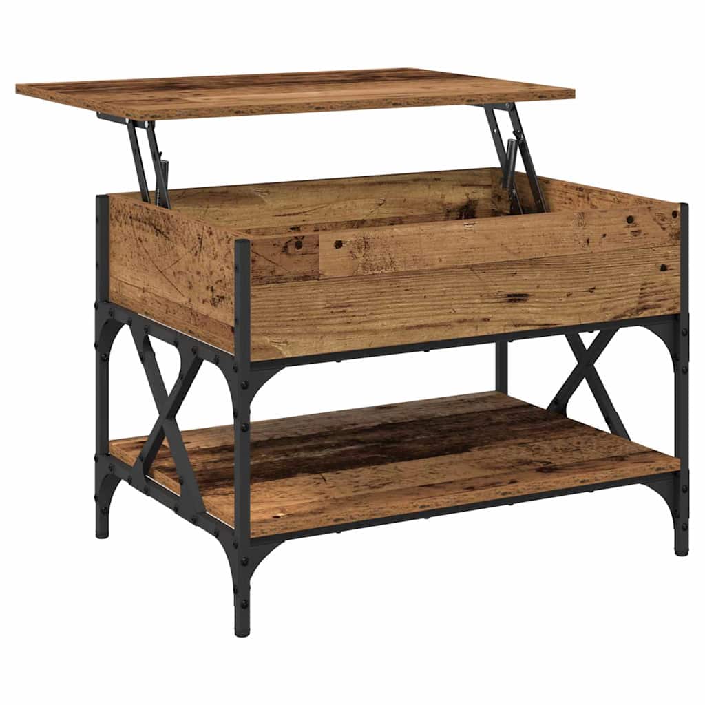 Table basse Bois Ancien 70x50x50cm Bois d'ingénierie - XIOS