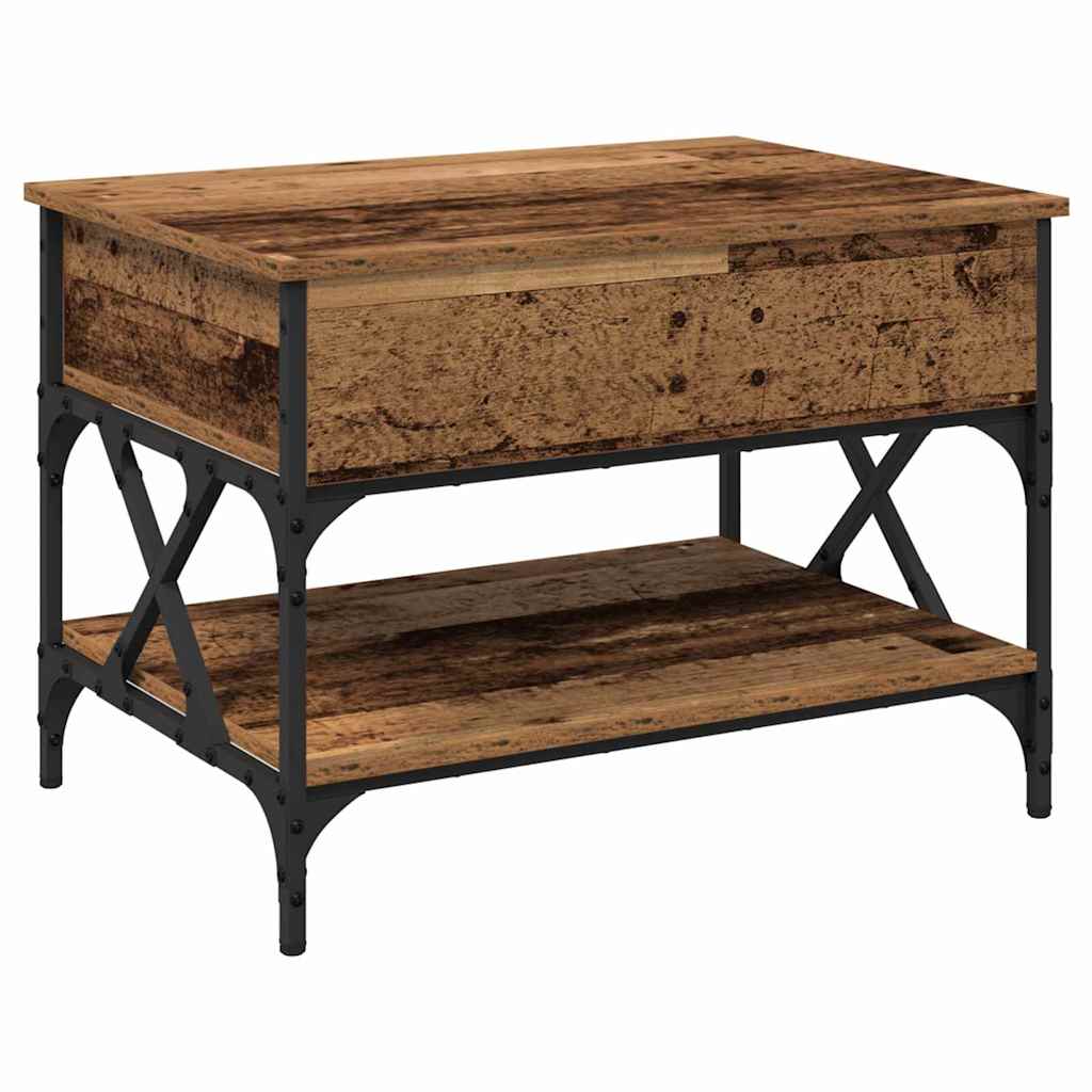 Table basse Bois Ancien 70x50x50cm Bois d'ingénierie - XIOS
