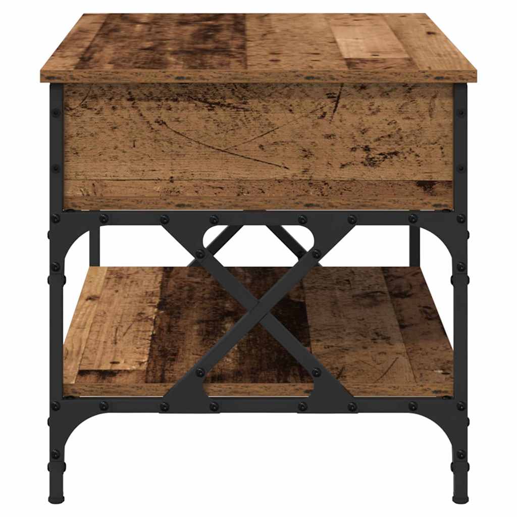 Table basse Bois Ancien 70x50x50cm Bois d'ingénierie - XIOS