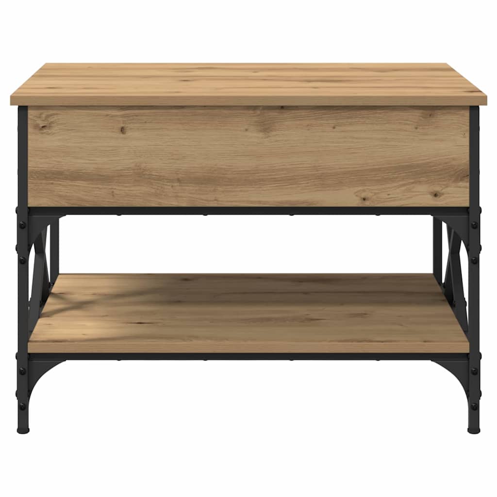Table basse Chêne artisanal 70x50x50cm Bois d'ingénierie - XIOS