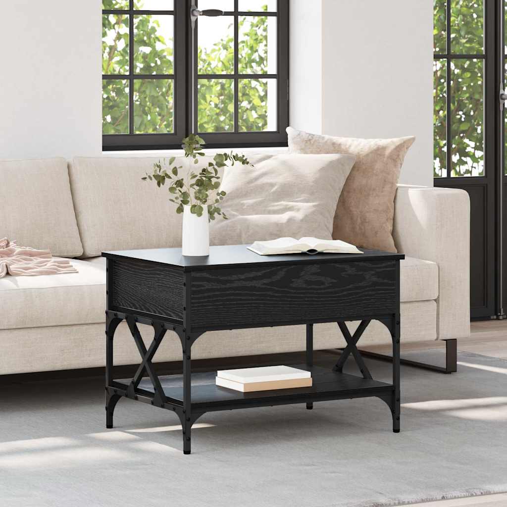 Table basse Chêne noir 70x50x50cm Bois d'ingénierie - XIOS