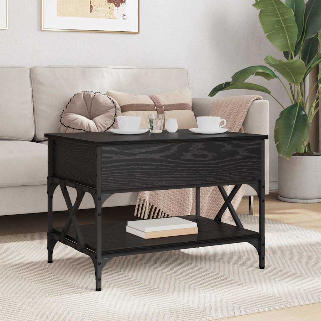 Table basse Chêne noir 70x50x50cm Bois d'ingénierie - XIOS