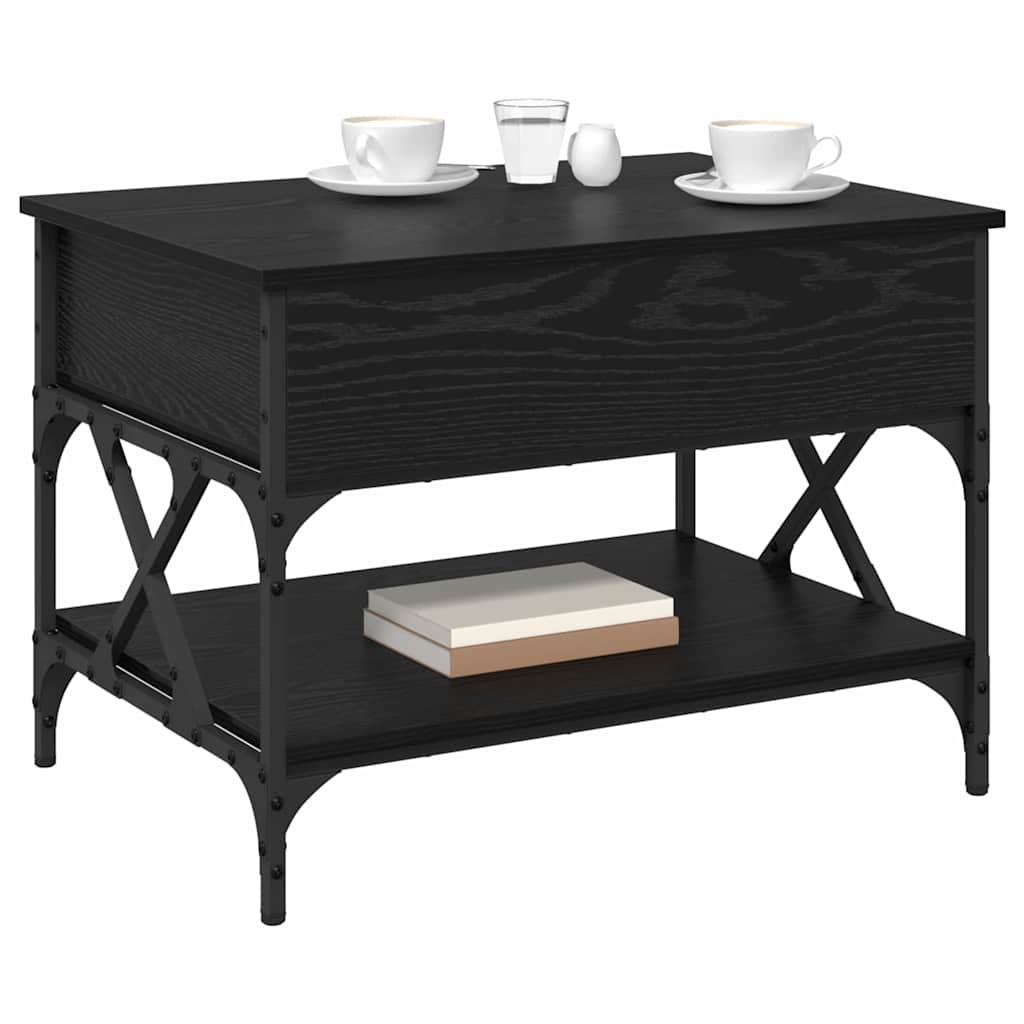 Table basse Chêne noir 70x50x50cm Bois d'ingénierie - XIOS