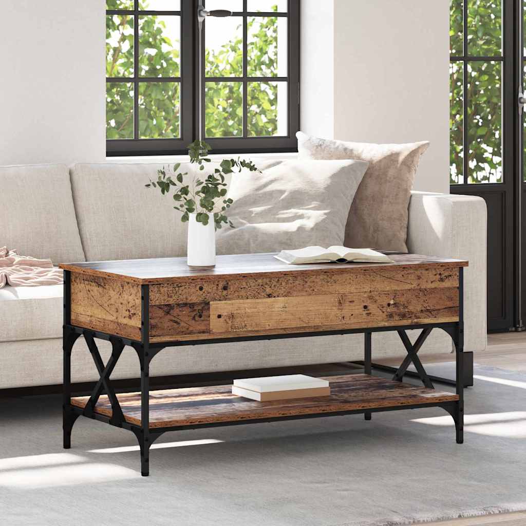 Table basse Bois Ancien 100 x 50 x 50 cm Bois d'ingénierie - XIOS