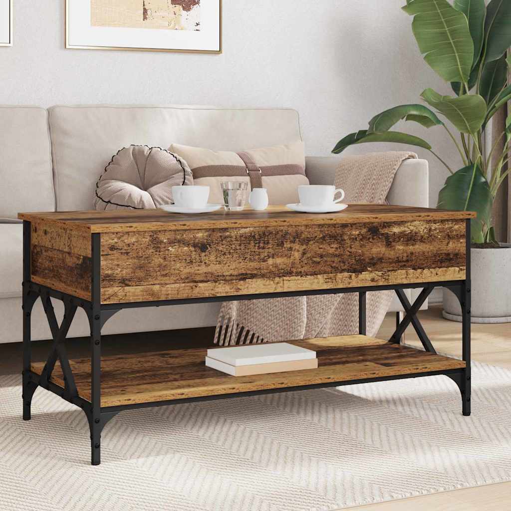 Table basse Bois Ancien 100 x 50 x 50 cm Bois d'ingénierie - XIOS