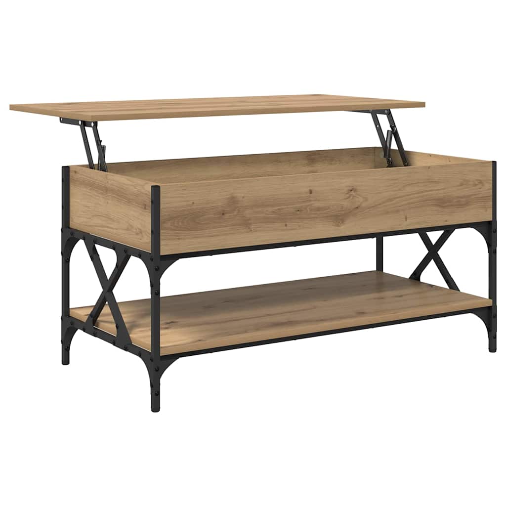 Table basse Chêne artisanal 100 x 50 x 50 cm Bois d'ingénierie - XIOS