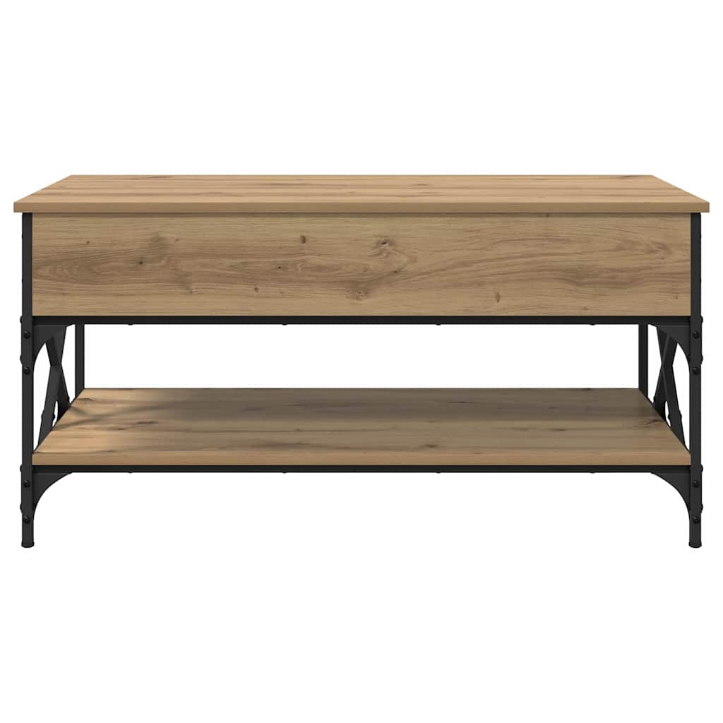 Table basse Chêne artisanal 100 x 50 x 50 cm Bois d'ingénierie - XIOS