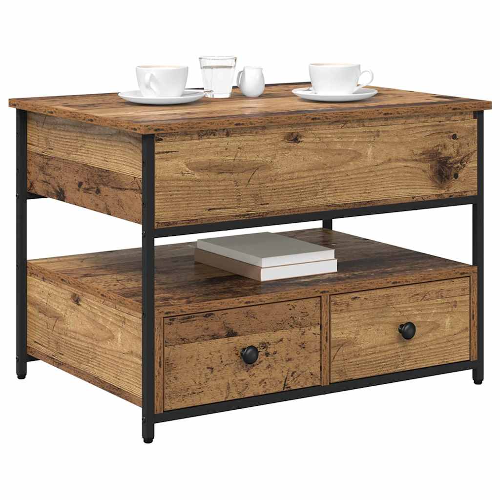 Table basse Bois ancien 70 x 50 x 50 cm Bois d'ingénierie - XIOS