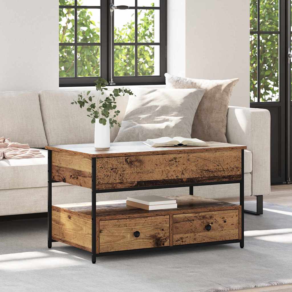 Table basse Bois Ancien 85 x 50 x 50 cm Bois d'ingénierie - XIOS