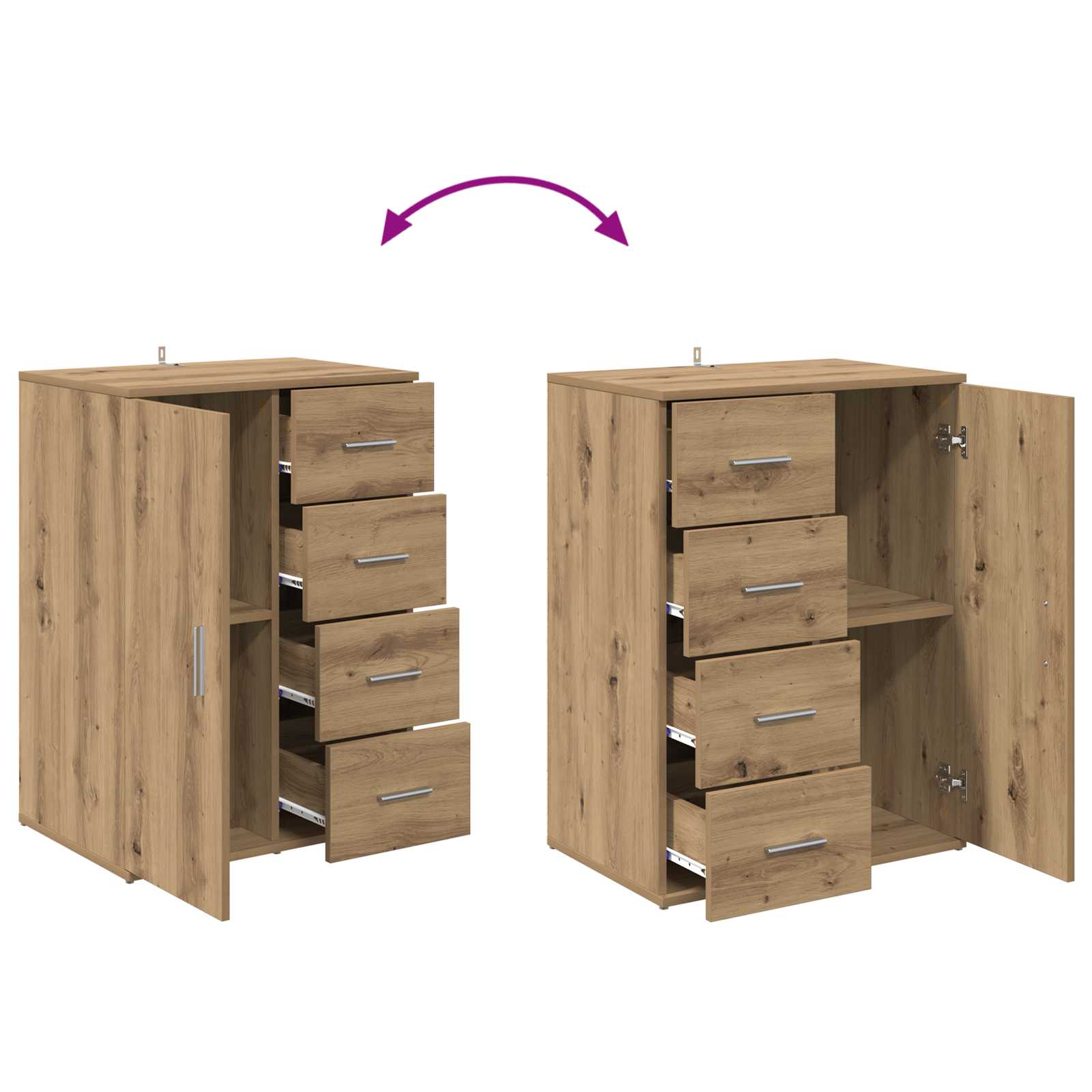 Buffet Chêne artisanal 59 x 39 x 80 cm Bois d'ingénierie - XIOS
