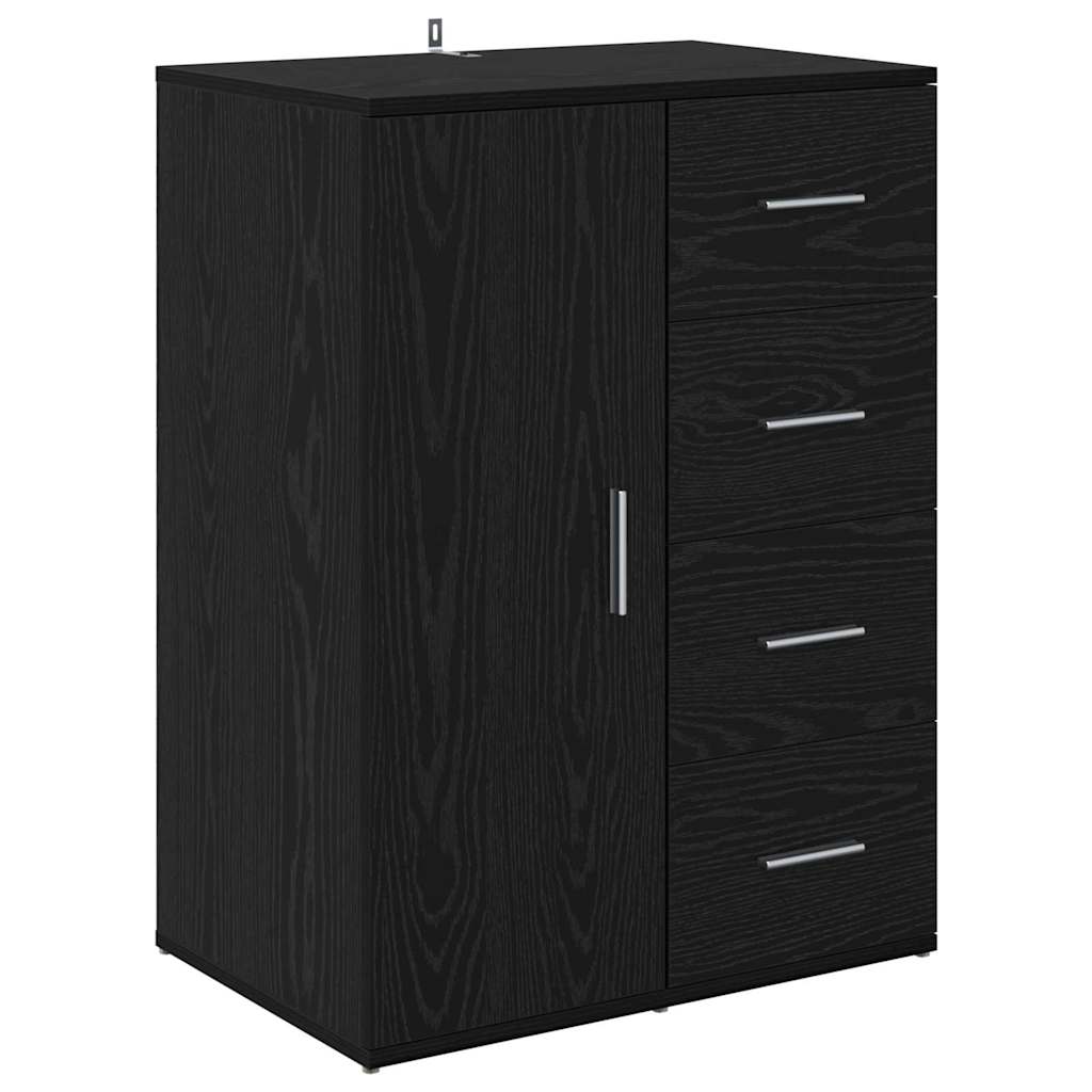 Buffet avec tiroir Chêne noir 59 x 39 x 80 cm Bois d'ingénierie - XIOS