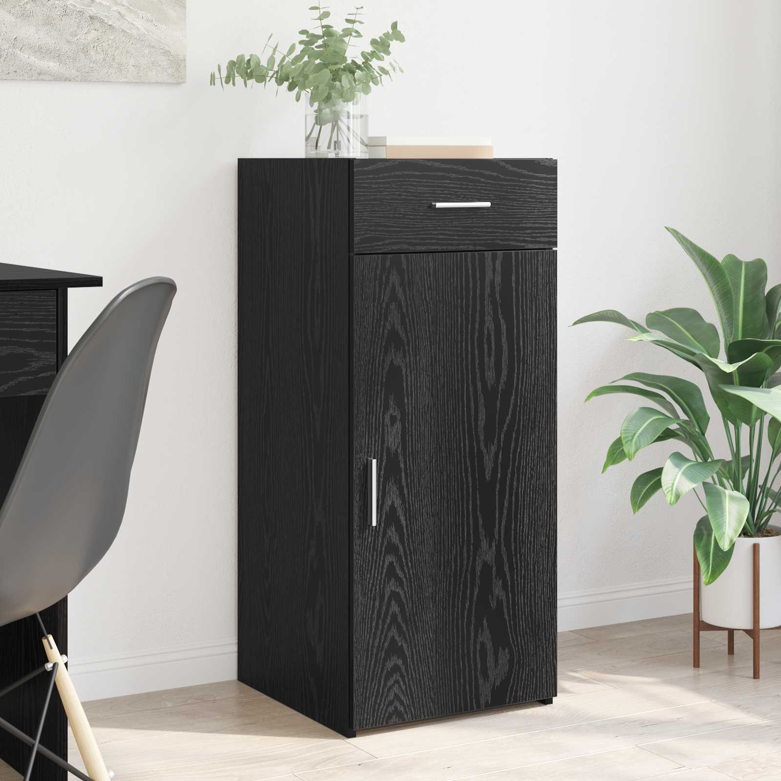 Armoire de rangement avec tiroir Chêne Noir 40 x 42,5 x 93 cm - XIOS