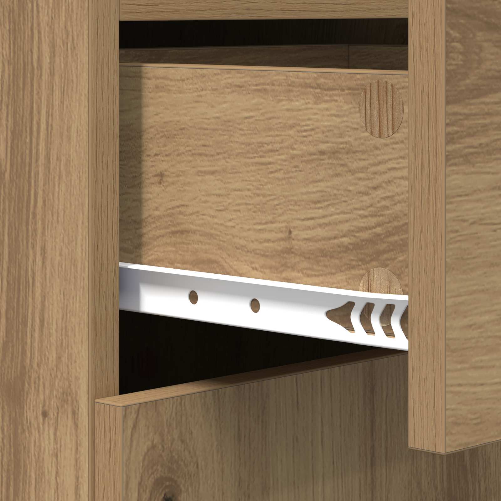 Buffet chêne artisanal 45 x 42,5 x 93 cm Bois d'ingénierie - XIOS