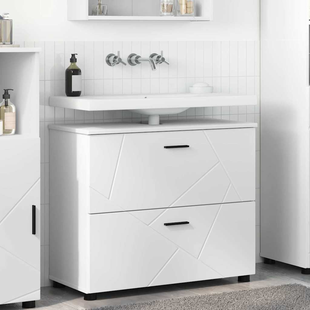 Cabinet de salle de bain avec tiroir Blanc 76,5 x 35 x 64 cm - XIOS