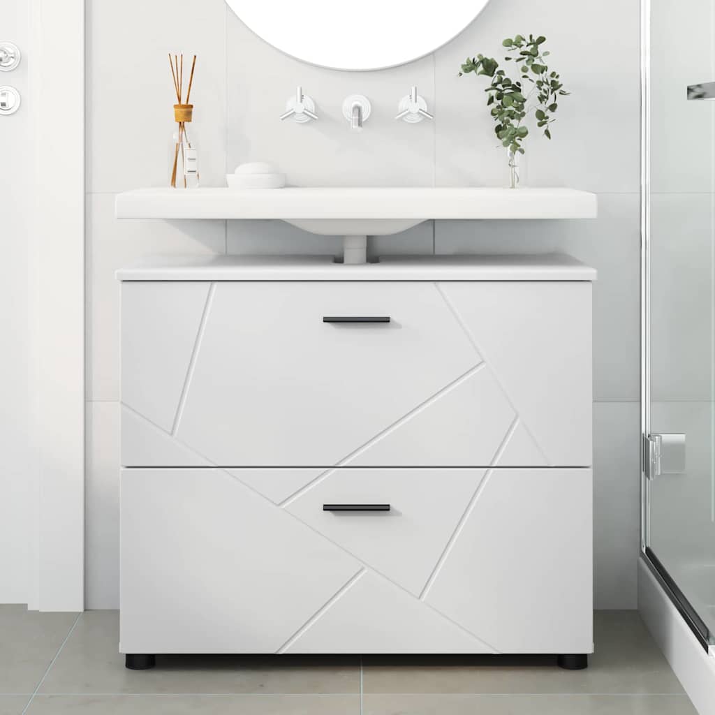 Cabinet de salle de bain avec tiroir Blanc 76,5 x 35 x 64 cm - XIOS