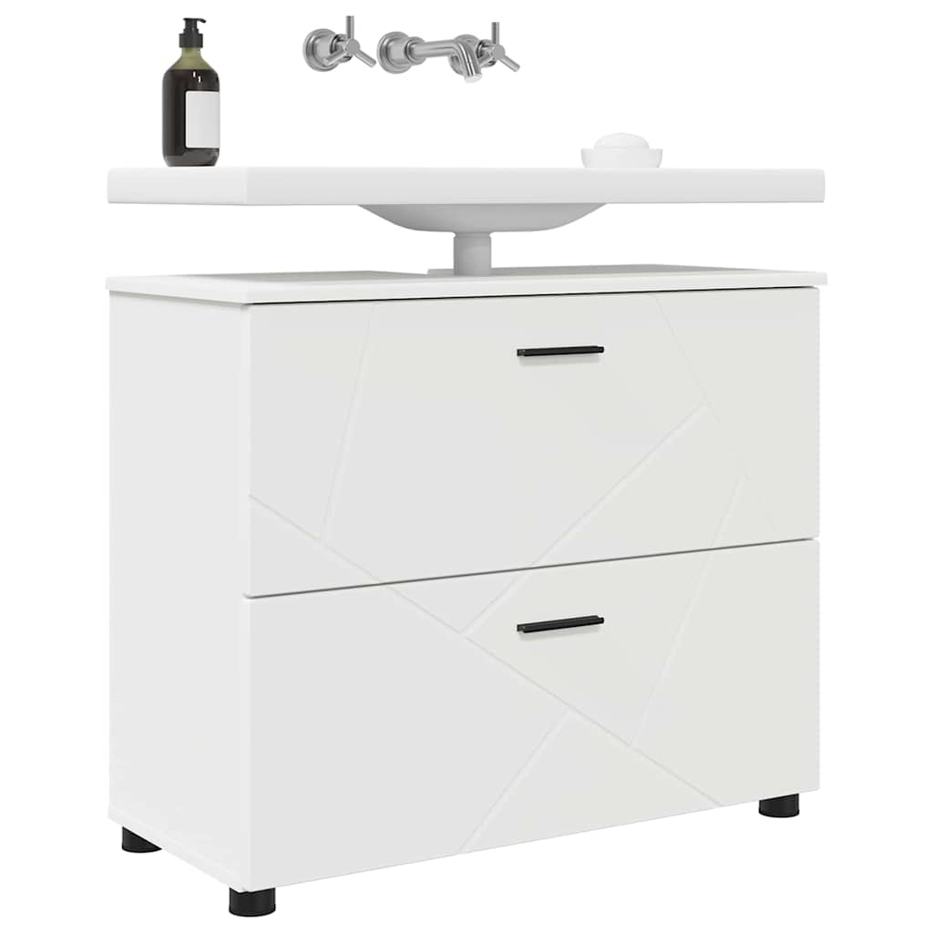 Cabinet de salle de bain avec tiroir Blanc 76,5 x 35 x 64 cm - XIOS