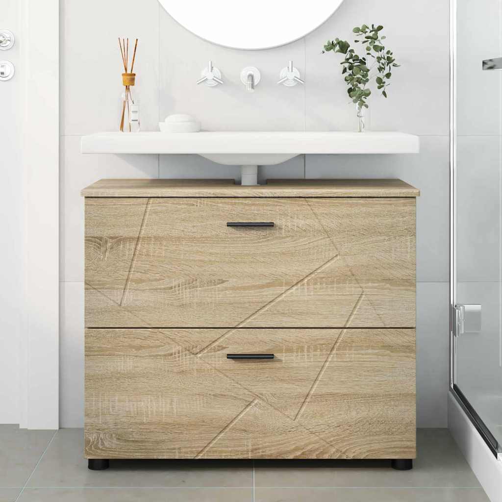 Cabinet de salle de bain Chêne Sonoma 76,5 x 35 x 64 cm - XIOS