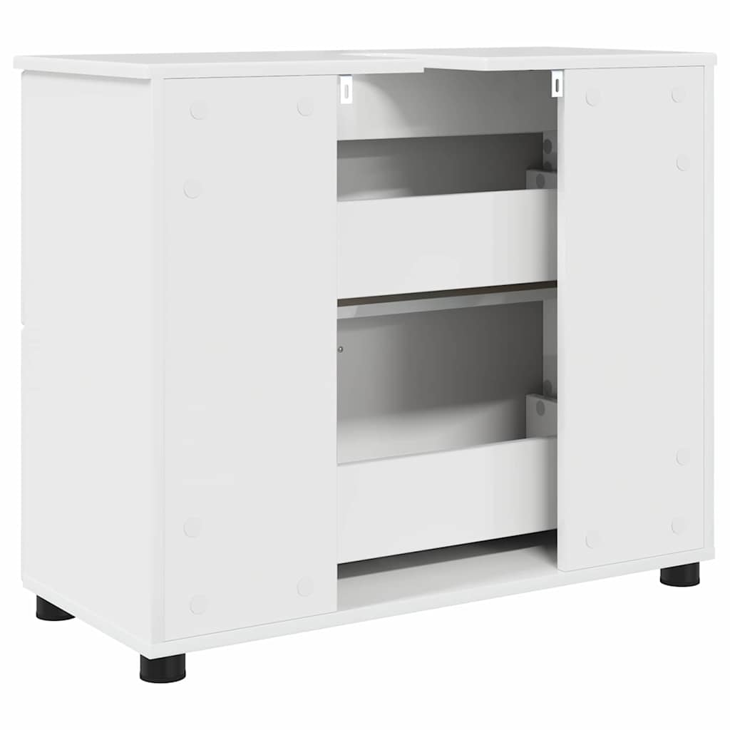 Cabinet de salle de bain Blanc brillant 76,5 x 35 x 64 cm - XIOS