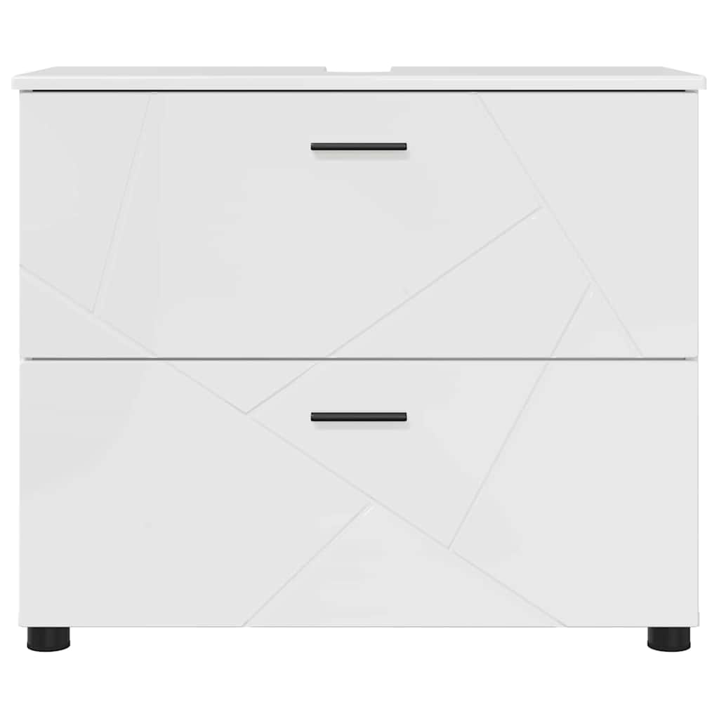 Cabinet de salle de bain Blanc brillant 76,5 x 35 x 64 cm - XIOS