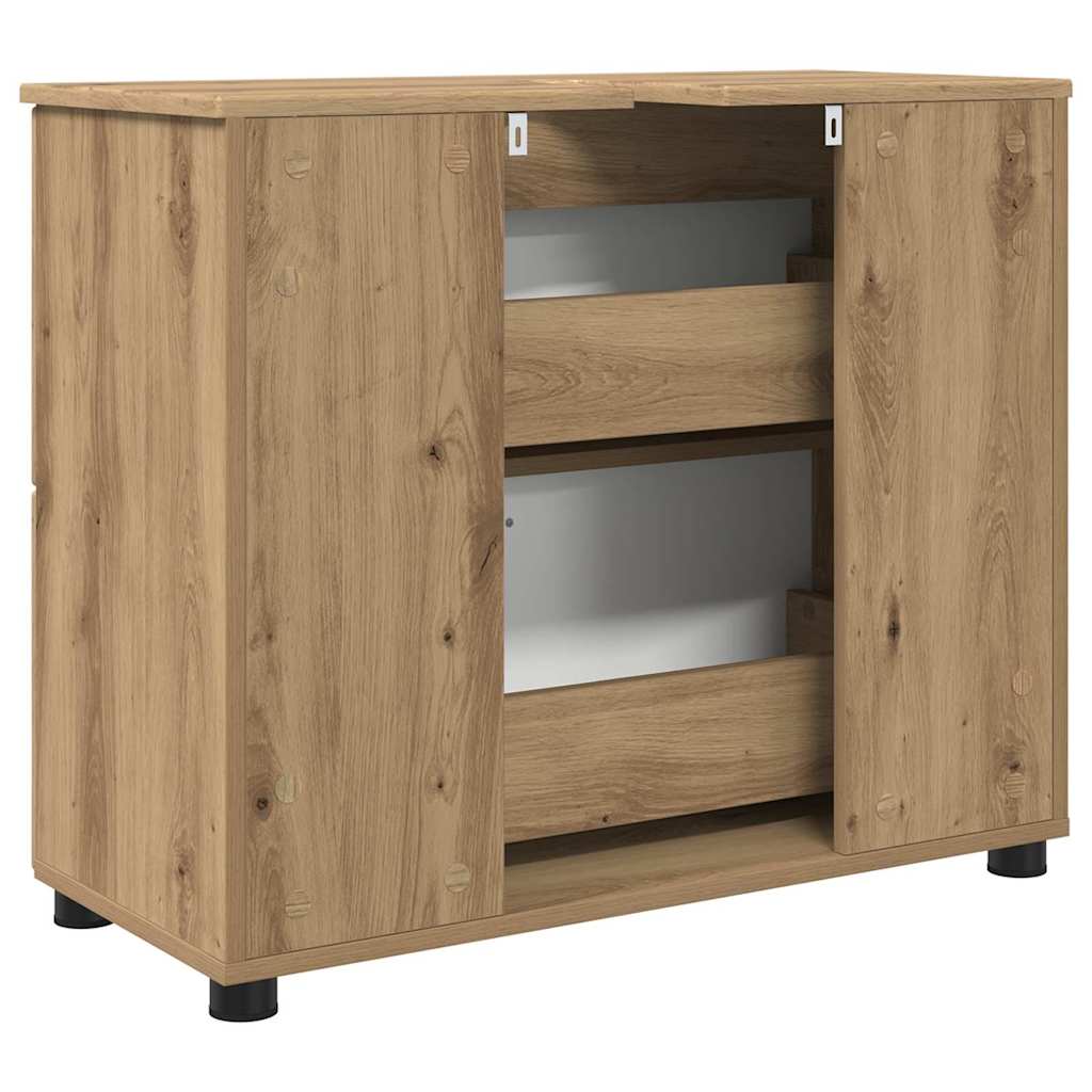Cabinet de salle de bain Chêne artisanal 76,5 x 35 x 64 cm - XIOS