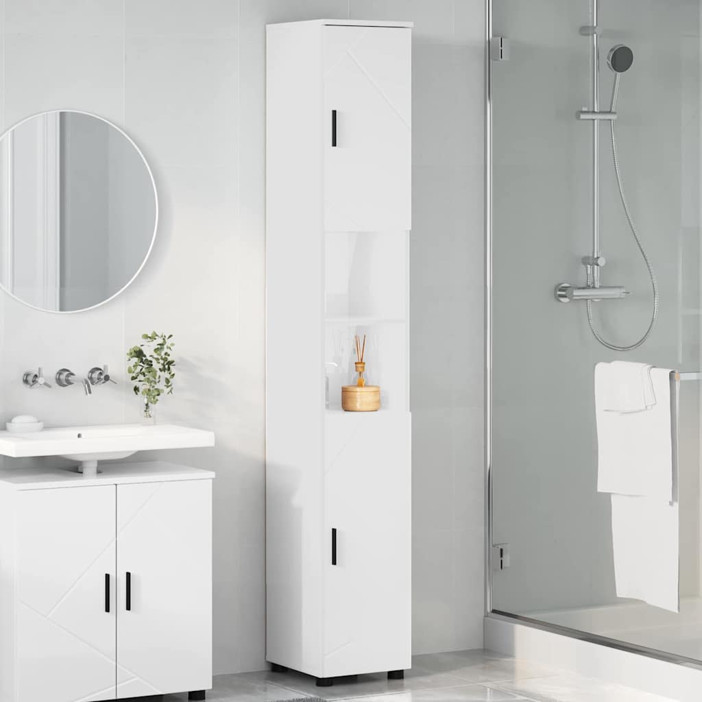 Cabinet de salle de bain Blanc brillant 30 x 35 x 192 cm - XIOS