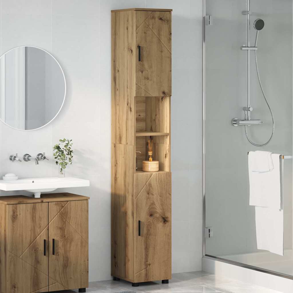 Cabinet de salle de bain Chêne artisanal 30 x 35 x 192 cm - XIOS