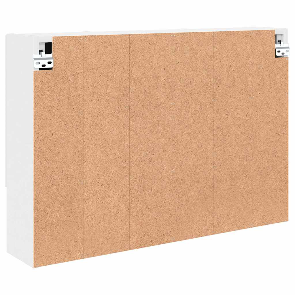 Armoire Miroir Blanc 80 x 17 x 55 cm Bois d'ingénierie - XIOS