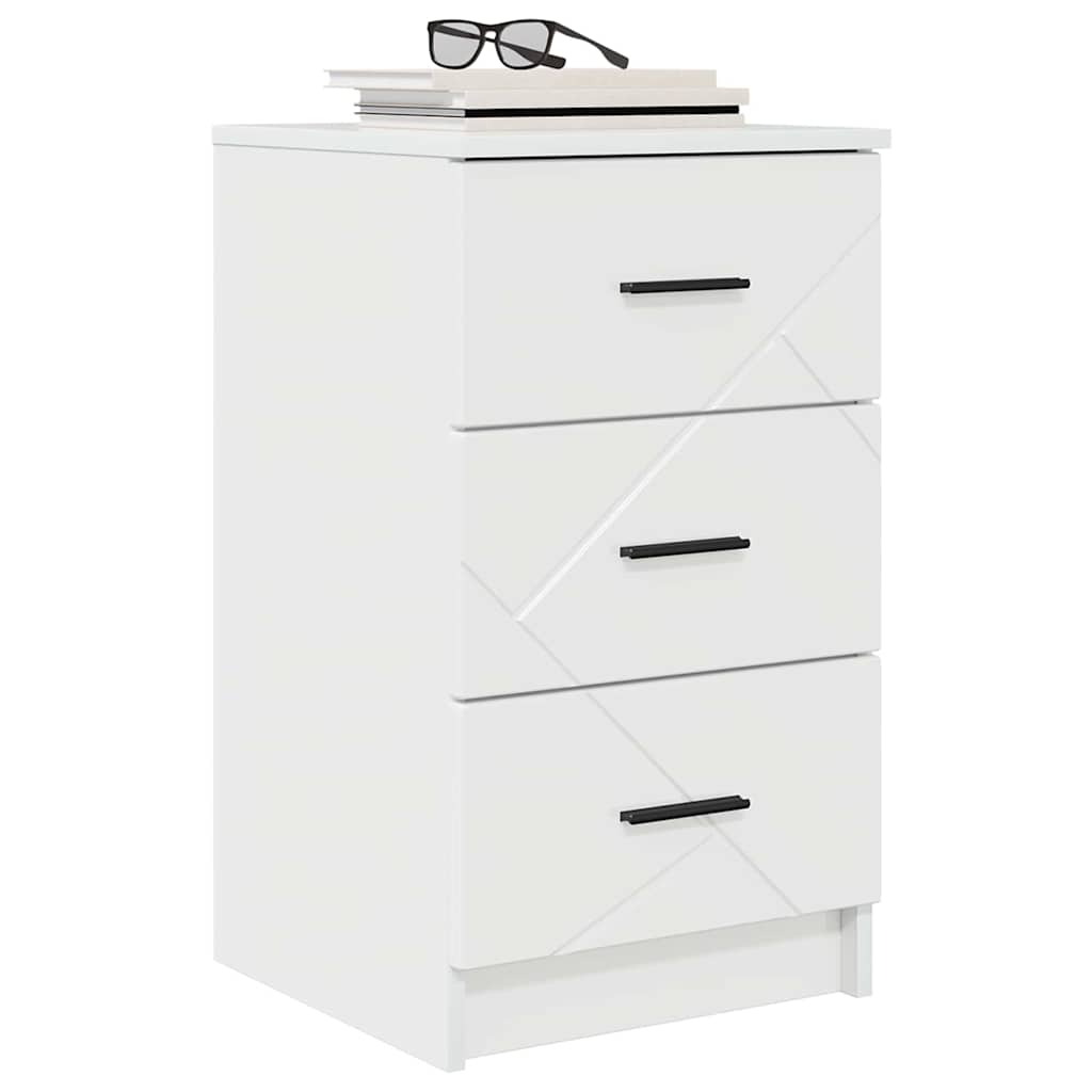Cabinet de chevet avec tiroir Blanc brillant 38 x 38 x 66 cm - XIOS