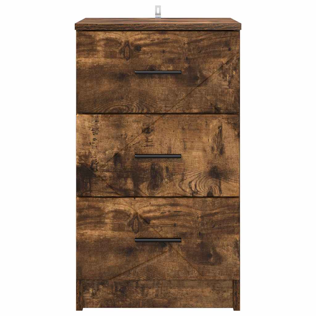 Cabinet de chevet Chêne fumé 38 x 38 x 66 cm Bois d'ingénierie - XIOS