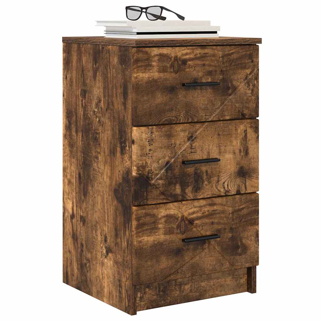 Cabinet de chevet Chêne fumé 38 x 38 x 66 cm Bois d'ingénierie - XIOS