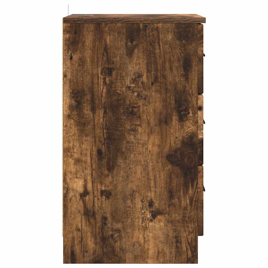 Cabinet de chevet Chêne fumé 38 x 38 x 66 cm Bois d'ingénierie - XIOS