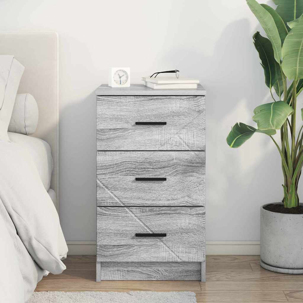 Cabinet de chevet Sonoma gris 38 x 38 x 66 cm Bois d'ingénierie - XIOS