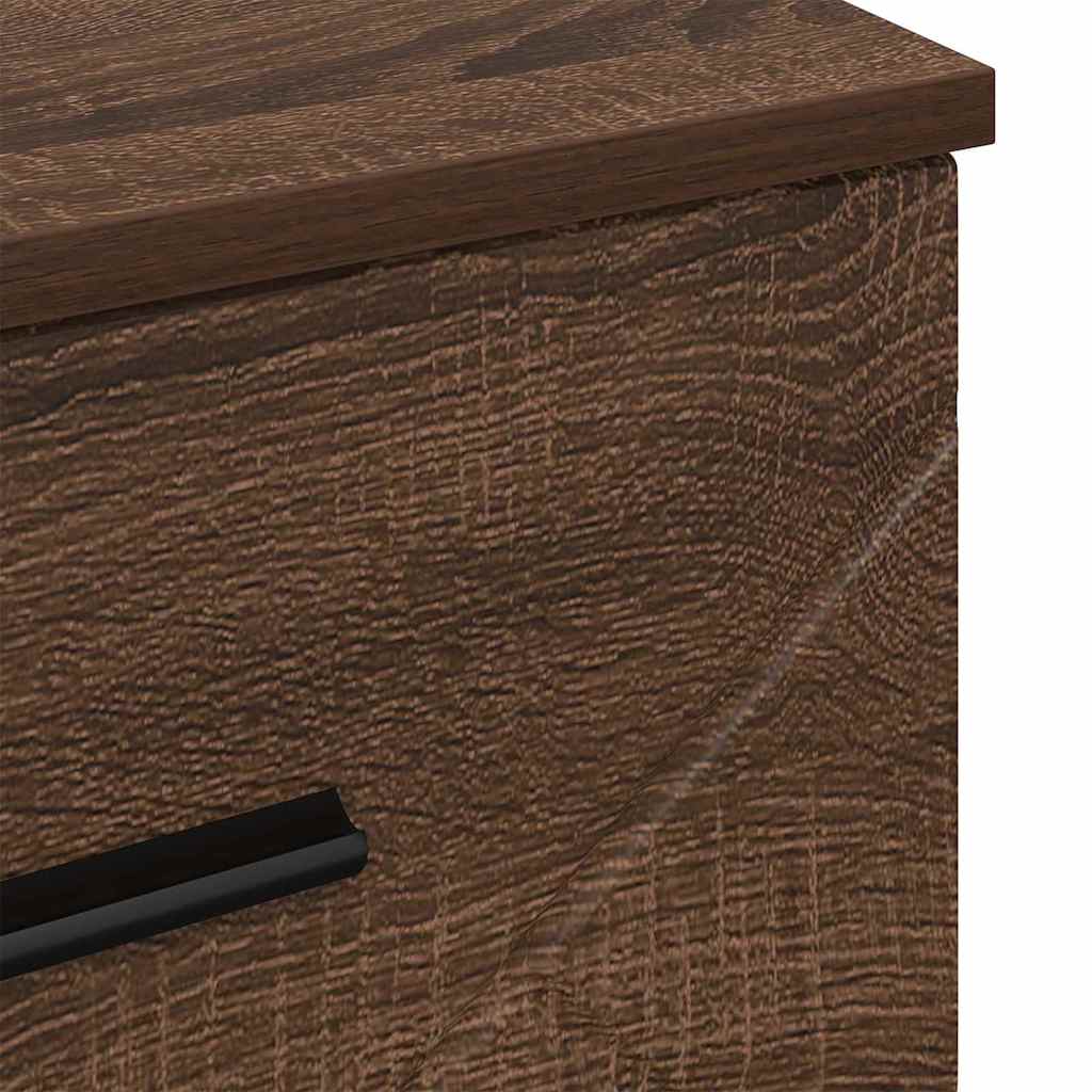 Cabinet de chevet avec tiroir Chêne marron 38 x 38 x 66 cm - XIOS