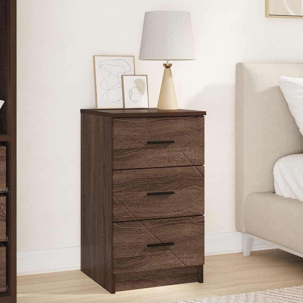 Cabinet de chevet avec tiroir Chêne marron 38 x 38 x 66 cm - XIOS