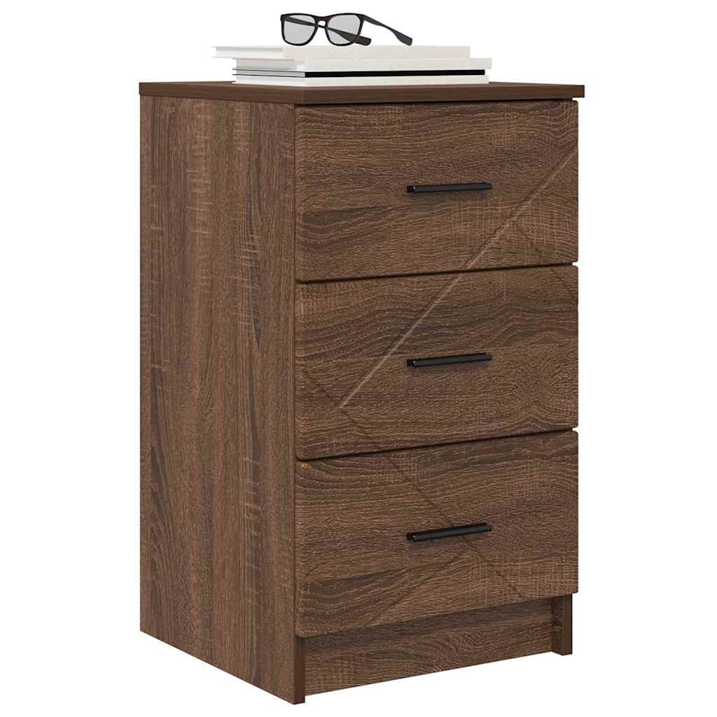 Cabinet de chevet avec tiroir Chêne marron 38 x 38 x 66 cm - XIOS