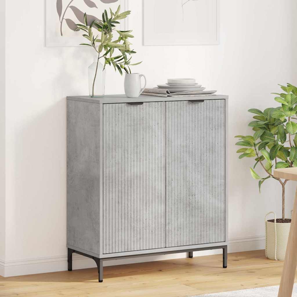 Buffet Gris béton 69,5 x 33 x 82 cm Bois d'ingénierie - XIOS