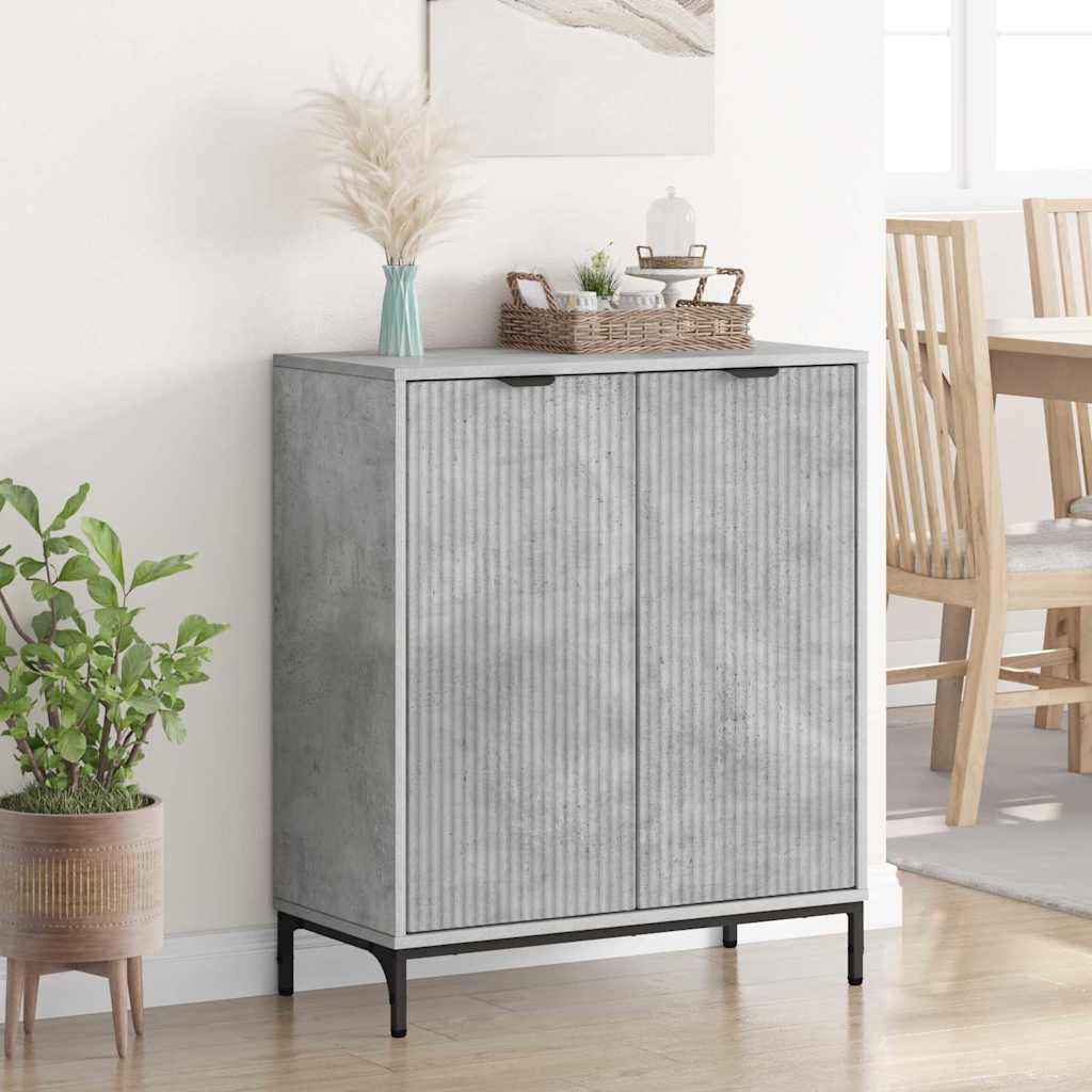 Buffet Gris béton 69,5 x 33 x 82 cm Bois d'ingénierie - XIOS
