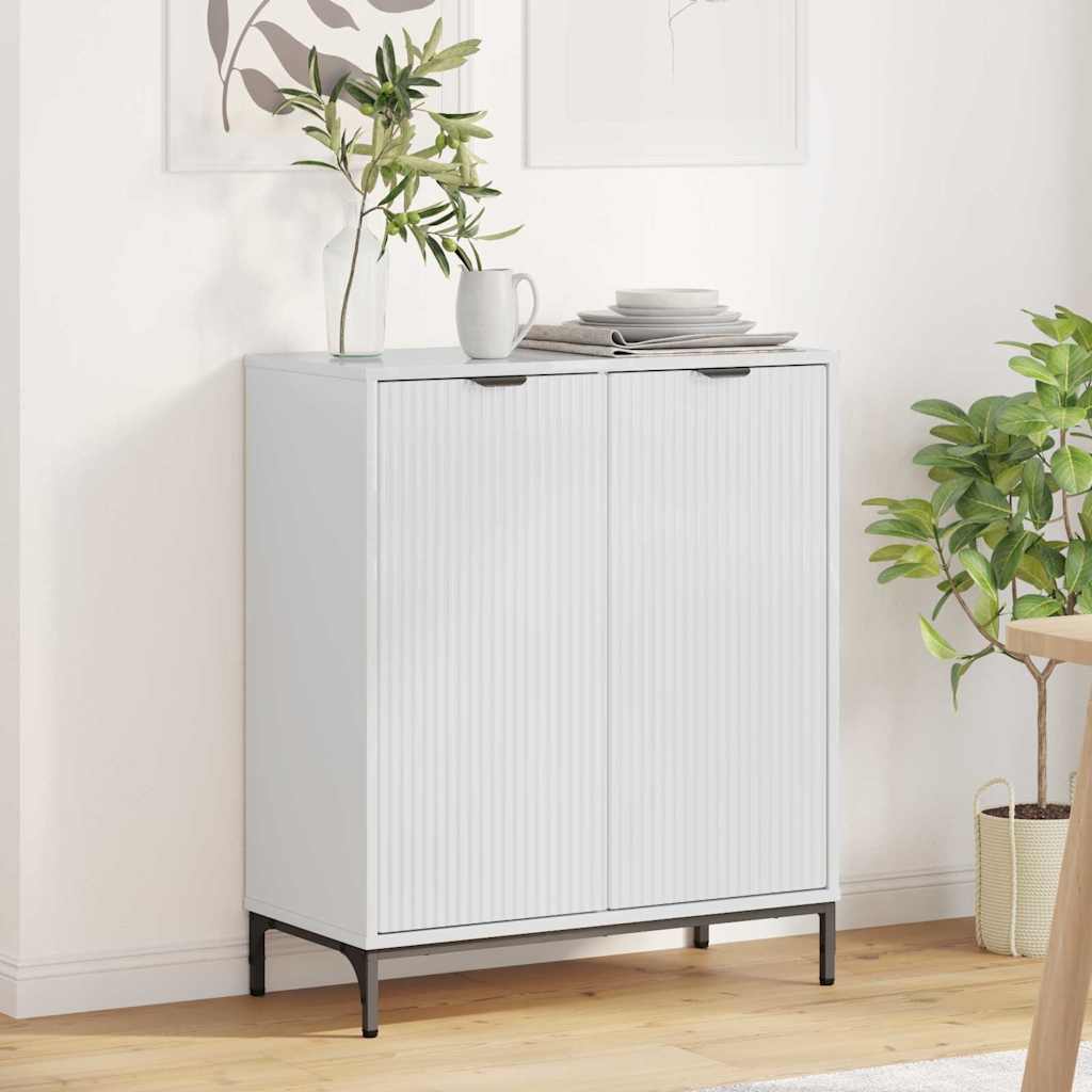 Buffet Blanc brillant 69,5 x 33 x 82 cm Bois d'ingénierie - XIOS